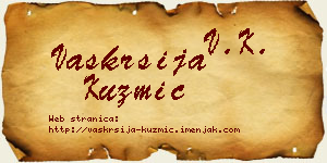 Vaskrsija Kuzmić vizit kartica